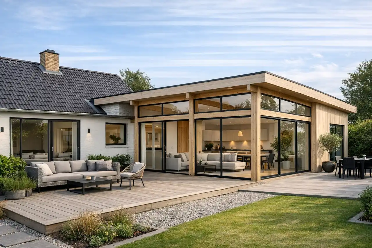 Arkitekttegnet tilbygning i Solrød Strand - billede 1